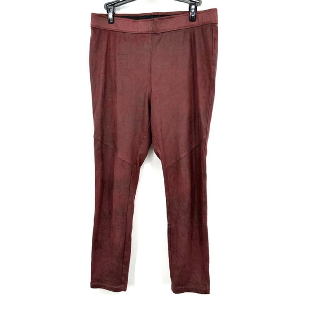 Free People size‎ 30 burgundy maroon pants faux suede leather